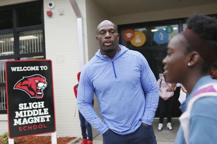 At Sligh Middle Magnet, WWE’s Titus O’Neil is A Different Sort of Superstar